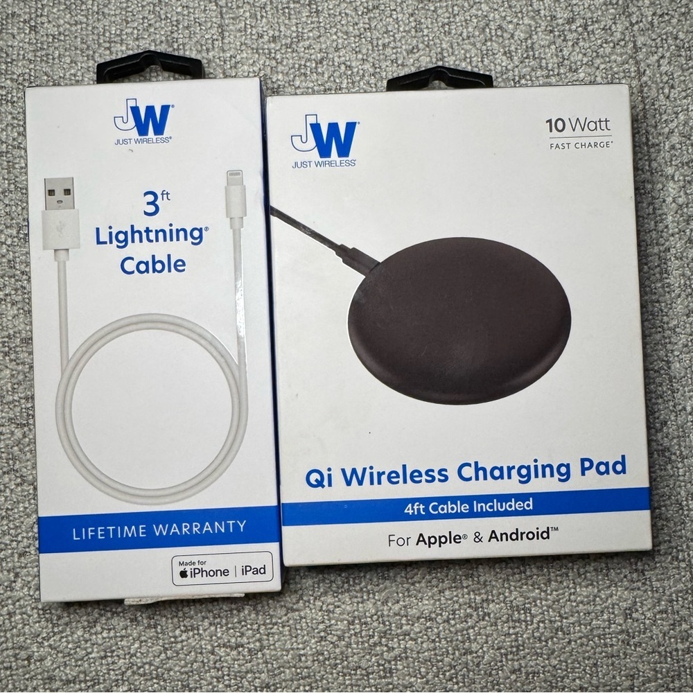 Lightening Cable and Wireless Charging Pad